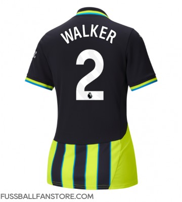 Manchester City Kyle Walker #2 Replik Auswärtstrikot Damen 2024-25 Kurzarm